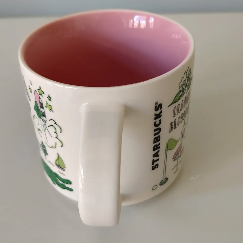 Starbucks Florida Been There Series Coffee Mug 14 Oz. Pink Green - Picture 6 of 9